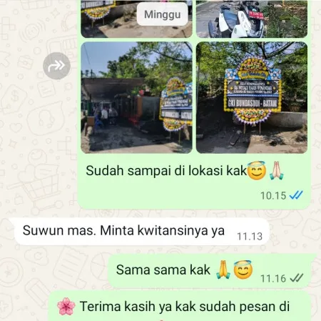 Pengiriman Papan Bunga Duka Yasmin Bogor